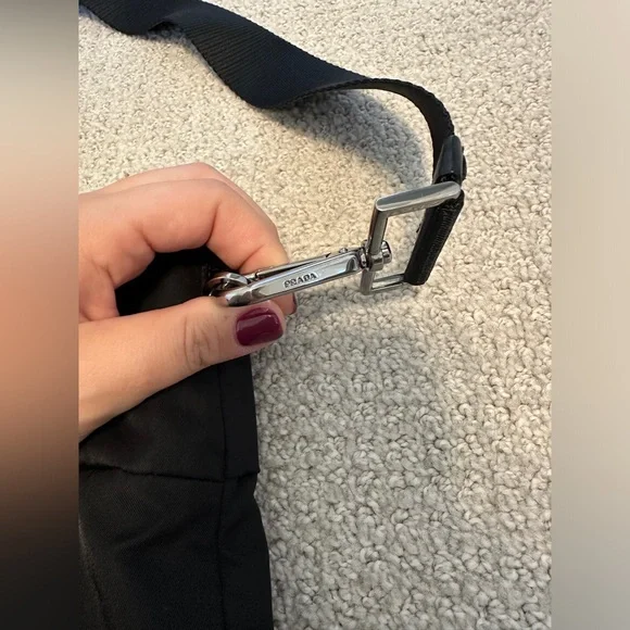 PRADA Tessuto Nylon w Calfskin Handles 2 Way Tote Bag - Picture 12 of 15